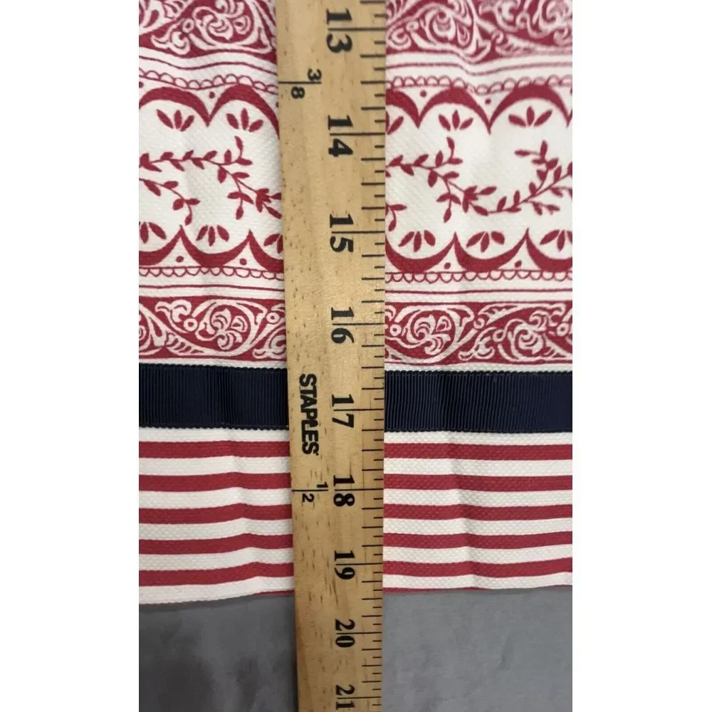 Ann‎ Taylor Loft Petite Skirt 10P Red Floral Pencil Mini Lined Cotton Career - Picture 6 of 8